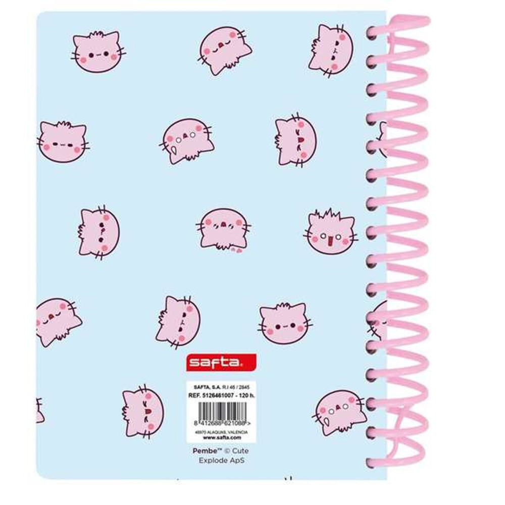 Notebook Safta The pink cat Multicolour