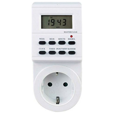 Plug with digital timer Silver Electronics 49401