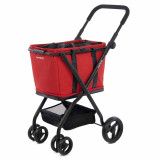 Shopping cart Carlett CUBE S RUBY Red