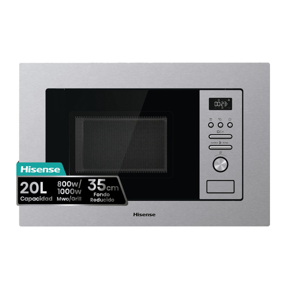 Microwave with Grill Hisense BIM320G41X 800 W 20 L Steel
