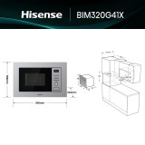 Microwave with Grill Hisense BIM320G41X 800 W 20 L Steel