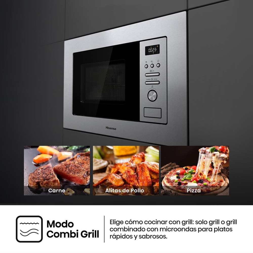 Microwave with Grill Hisense BIM320G41X 800 W 20 L Steel