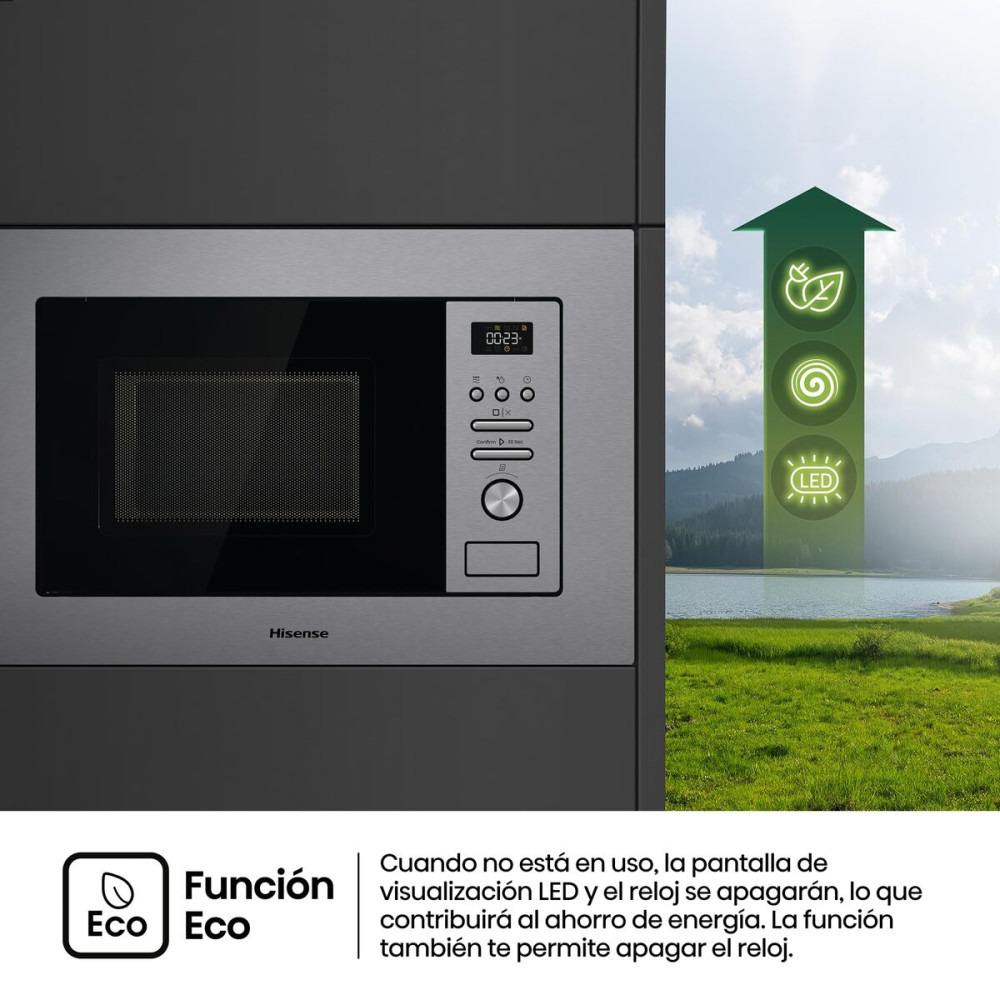Microwave with Grill Hisense BIM320G41X 800 W 20 L Steel