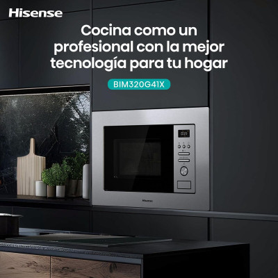 Microwave with Grill Hisense BIM320G41X 800 W 20 L Steel