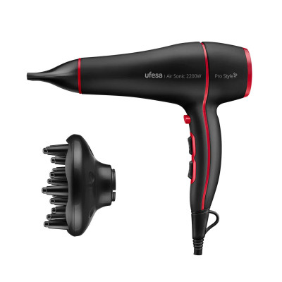 Hairdryer UFESA AIR SONIC AC 2200W Black 2200 W