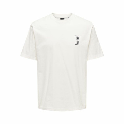 Short-sleeve Sports T-shirt Only & Sons Onskace Rlx White