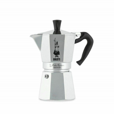 Italian Coffee Pot Bialetti 0001163 Silver Aluminium 6 Cups