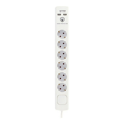 Power Socket - 6 Sockets with Switch TM Electron TMUAD306