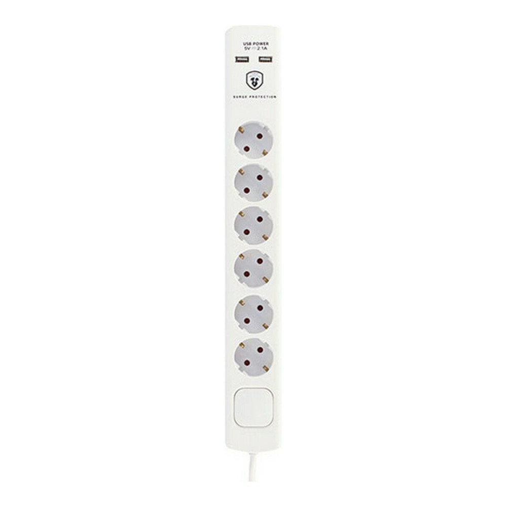 Power Socket - 6 Sockets with Switch TM Electron TMUAD306