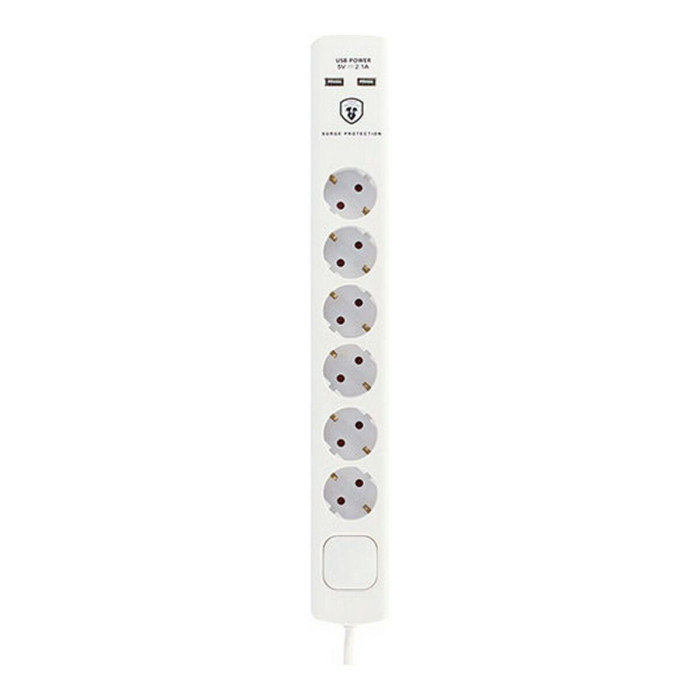 Power Socket - 6 Sockets with Switch TM Electron TMUAD306