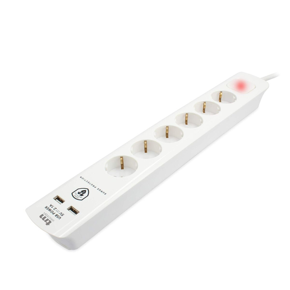 Power Socket - 6 Sockets with Switch TM Electron TMUAD306