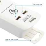 Power Socket - 6 Sockets with Switch TM Electron TMUAD306