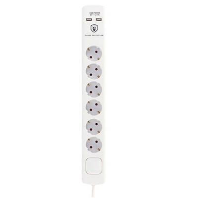 Power Socket - 6 Sockets with Switch TM Electron TMUAD306