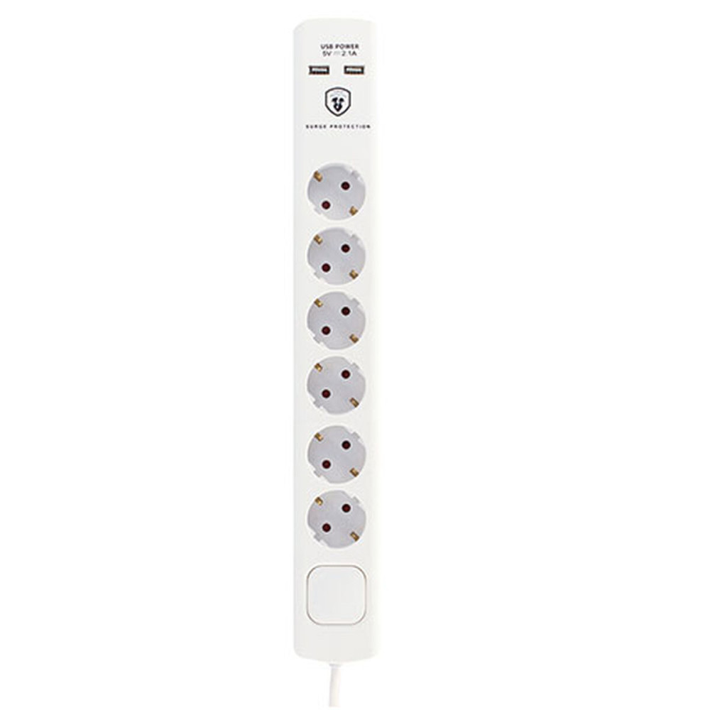 Power Socket - 6 Sockets with Switch TM Electron TMUAD306