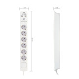 Power Socket - 6 Sockets with Switch TM Electron TMUAD306