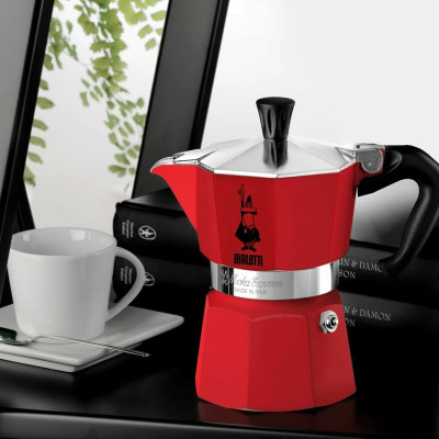 Italian Coffee Pot Bialetti 0004943/NP Red 6 Cups