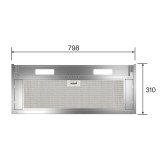 Conventional Hood Cata ARMONIA80X Steel