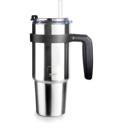 Mug with handle Ibili 669006 Grey Stainless steel 580 ml