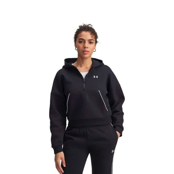 Women’s Hoodie Under Armour Rival Flc Piped Hz Black