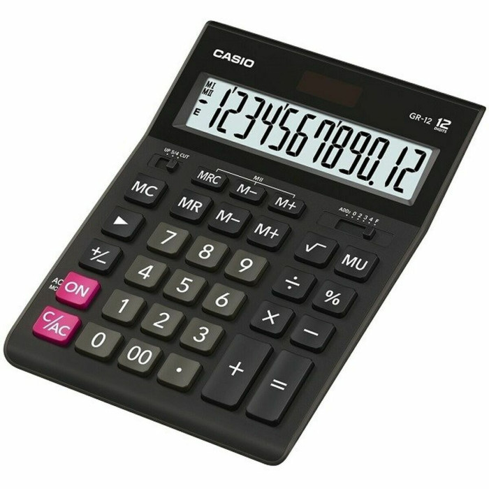 Calculator Casio GR-12 Black Plastic
