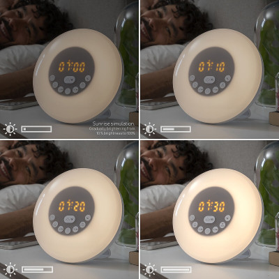 Rechargeable Sunrise Alarm Clock with Speaker InnovaGoods (Refurbished A)