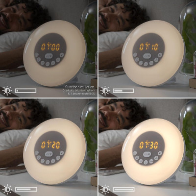 Rechargeable Sunrise Alarm Clock with Speaker InnovaGoods (Refurbished A)