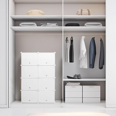 Portable Modular Shoe Cabinet InnovaGoods White (Refurbished A)