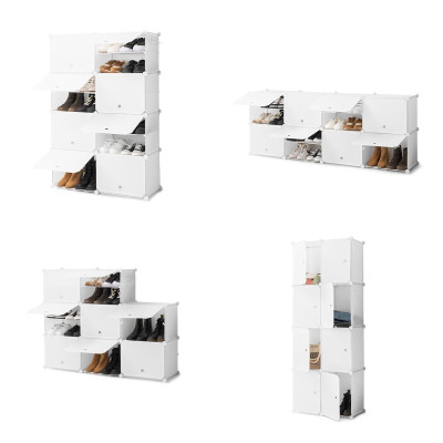 Portable Modular Shoe Cabinet InnovaGoods White (Refurbished A)