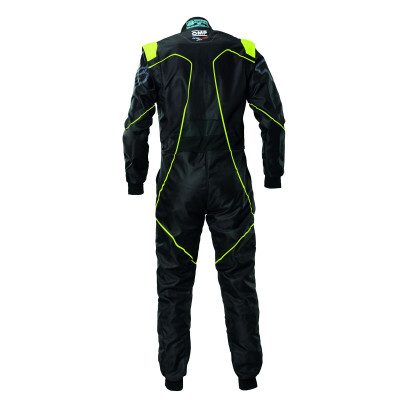 Racing jumpsuit OMP KS-3X 46 Yellow Black fluoride