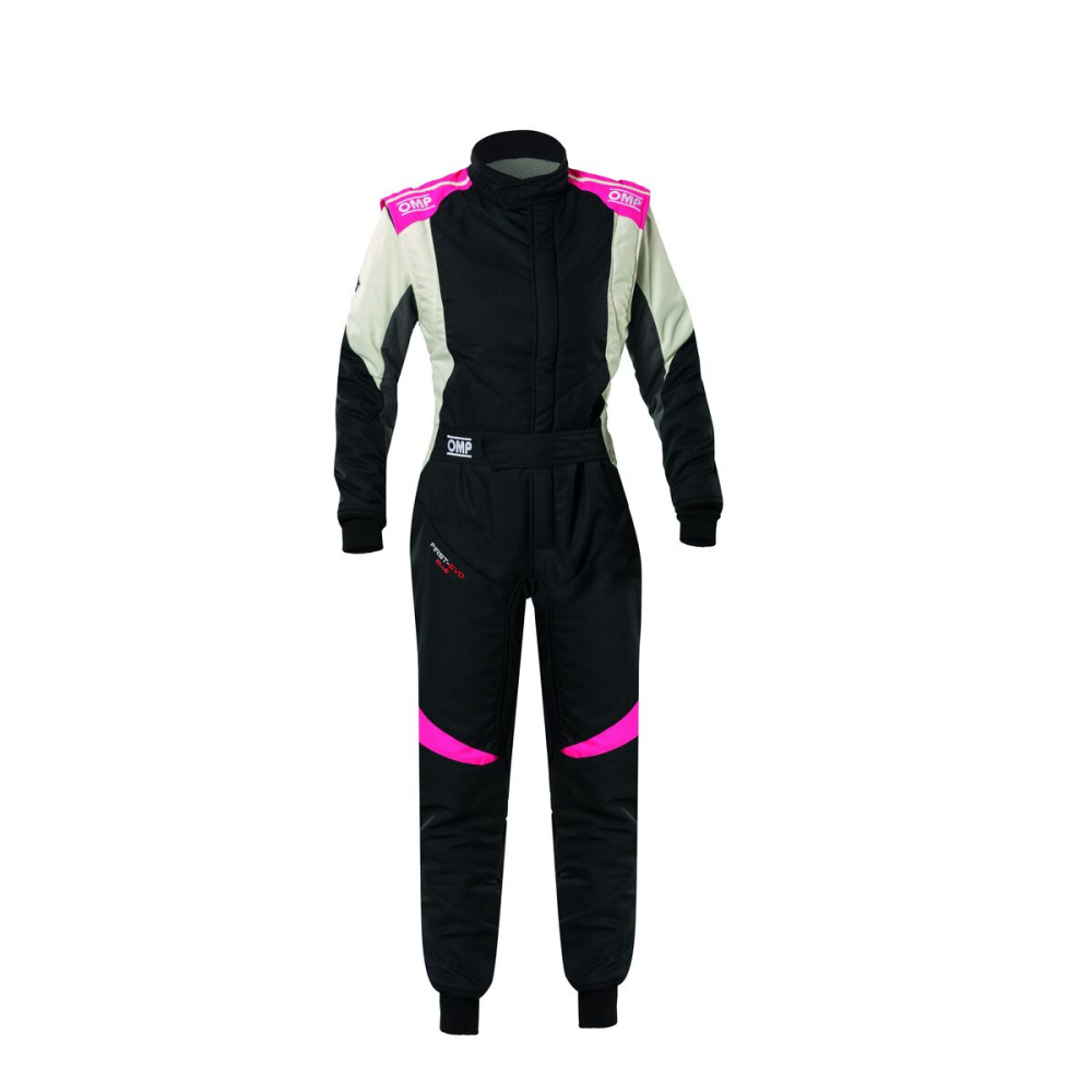 Racing jumpsuit OMP FIRST EVO ELLE MY2025 46 Black Fuchsia
