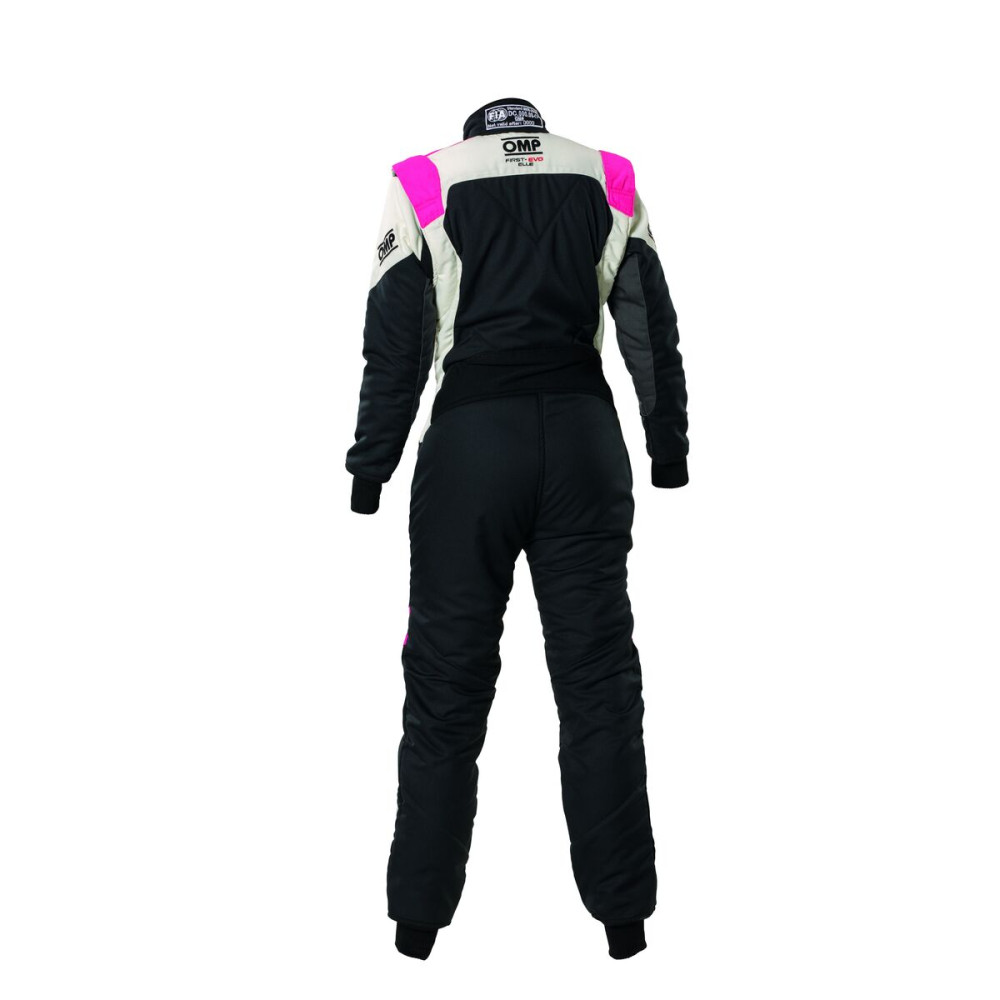 Racing jumpsuit OMP FIRST EVO ELLE MY2025 46 Black Fuchsia