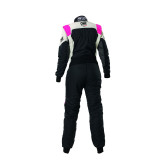 Racing jumpsuit OMP FIRST EVO ELLE MY2025 46 Black Fuchsia