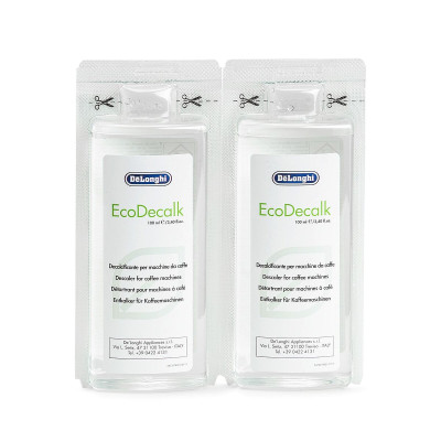 Decalcifier DeLonghi EcoDecalk 2x100ml 2 x 100 ml Limescale Remover for Coffee-maker