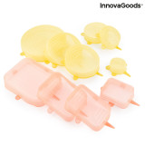 Set of 10 Reusable and Adjustable Kitchen Lids Lilyd InnovaGoods Silicone Yellow (Refurbished A)