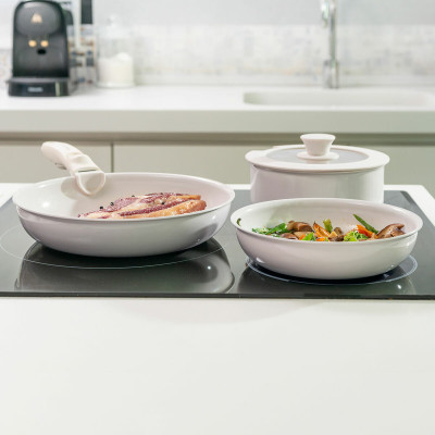 Set of Pans with Removable Handle and Lid Passet InnovaGoods Aluminium 5 Pieces (Refurbished A)