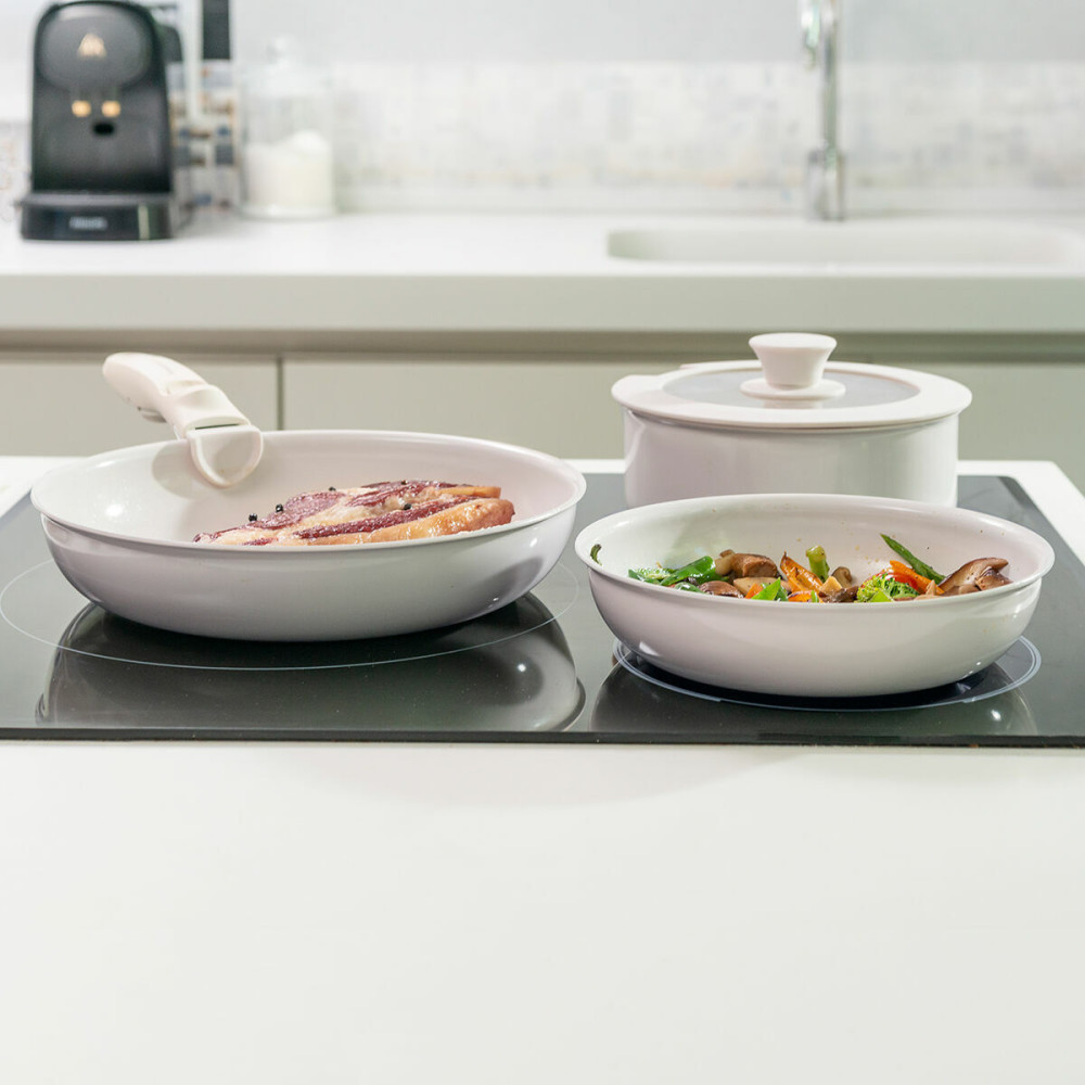 Set of Pans with Removable Handle and Lid Passet InnovaGoods Aluminium 5 Pieces (Refurbished A)
