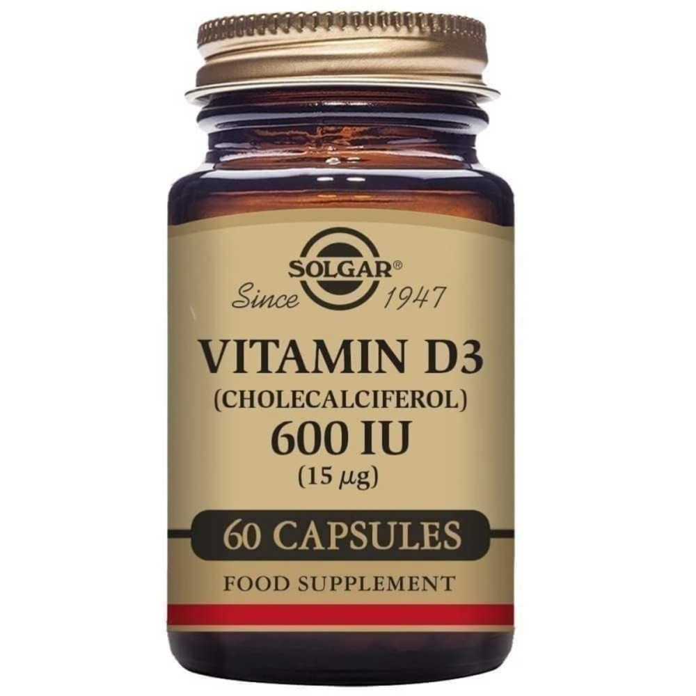 Vitamin D3 (Cholecalciferol) Solgar 600 iu 60 Capsules