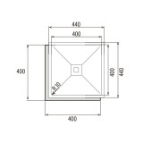 Sink with One Basin Cata CB4040R10 Steel