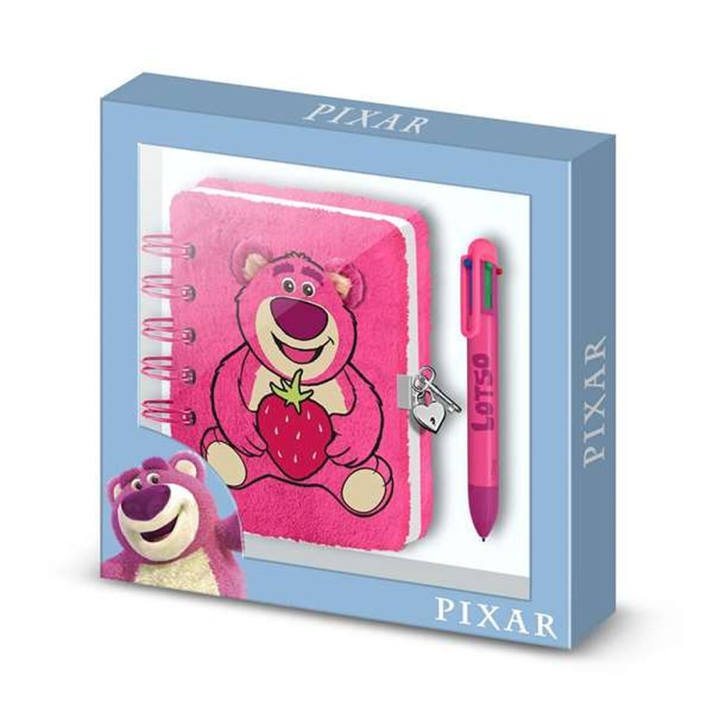 Spiral Notebook with Pen Pixar Pink 24 x 23 x 2,5 cm A5
