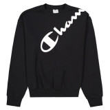 Women’s Sweatshirt without Hood Champion Diagonal  Black