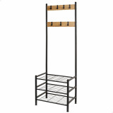 Coat rack with shelf Max Home Black (Refurbished A)