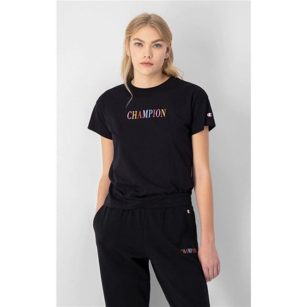 Women’s Short Sleeve T-Shirt Champion 116524-KK001 Black (S)