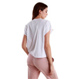 Women’s Short Sleeve T-Shirt Kappa 34151UW-001 White (XS)