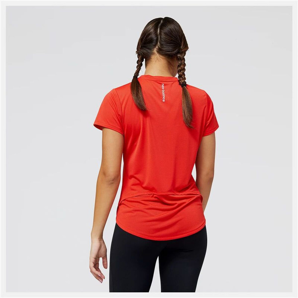 Women’s Short Sleeve T-Shirt New Balance WT23222_TRD Red (XS)