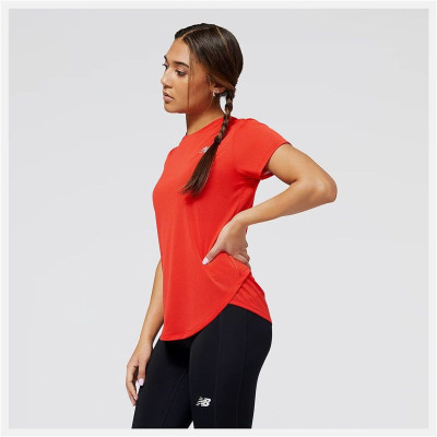 Women’s Short Sleeve T-Shirt New Balance WT23222_TRD Red (XS)