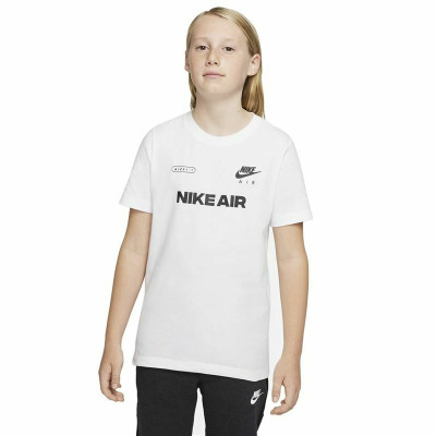 Child's Short Sleeve T-Shirt Nike Air White