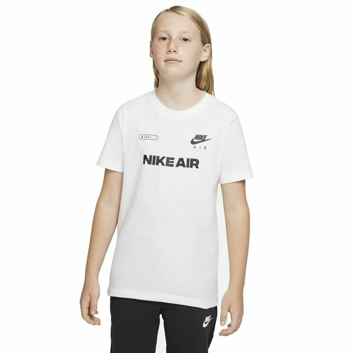 Child's Short Sleeve T-Shirt Nike Air White