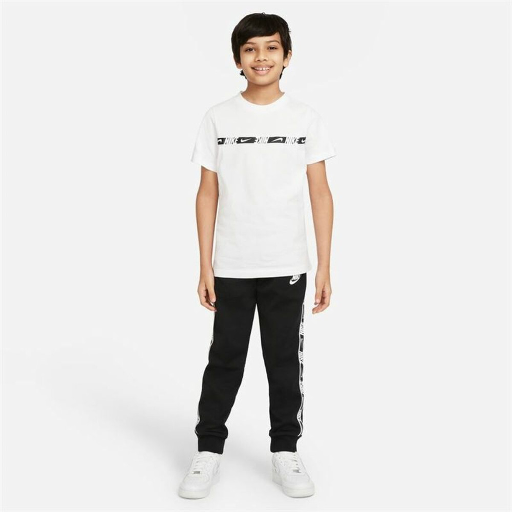 Child's Short Sleeve T-Shirt Nike B-Repeat White