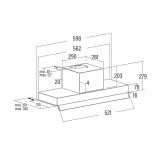 Conventional Hood Cata ARMONIA 60X Steel 275 W