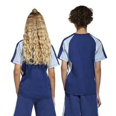 Child's Short Sleeve T-Shirt Adidas JD0060 Blue